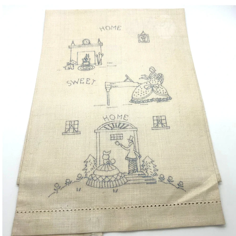Vintage Linen‎ Napkins for Embroidery Craft Cream Color  Lot of 3 NOS